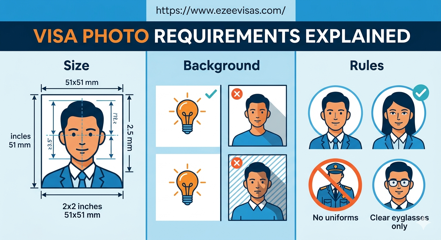 Visa Photo Requirements Explained (Size, Background, Rules)
